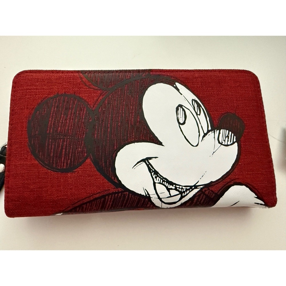 Disney Mickey Mouse Red Wristlet Crossbody Wallet Walt Disney World Disney Parks